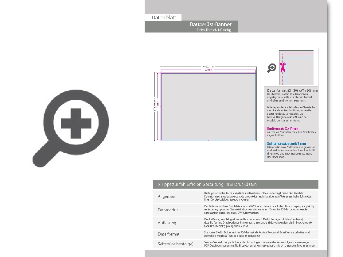 Product Bild bauger__stbanner_ums__umt_+___sen_im_abstand_von_50_cm_oben_und_unten